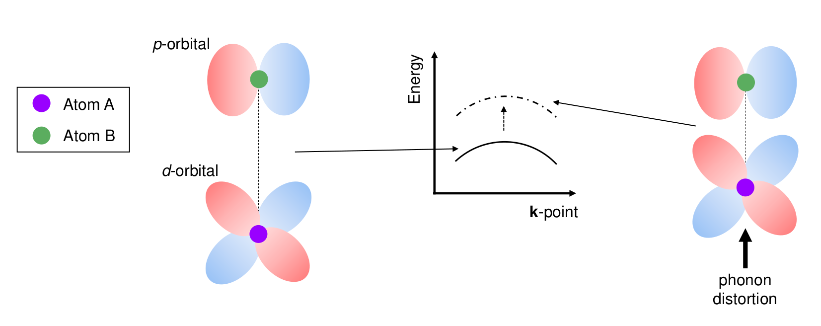 Diagram of the e-p model